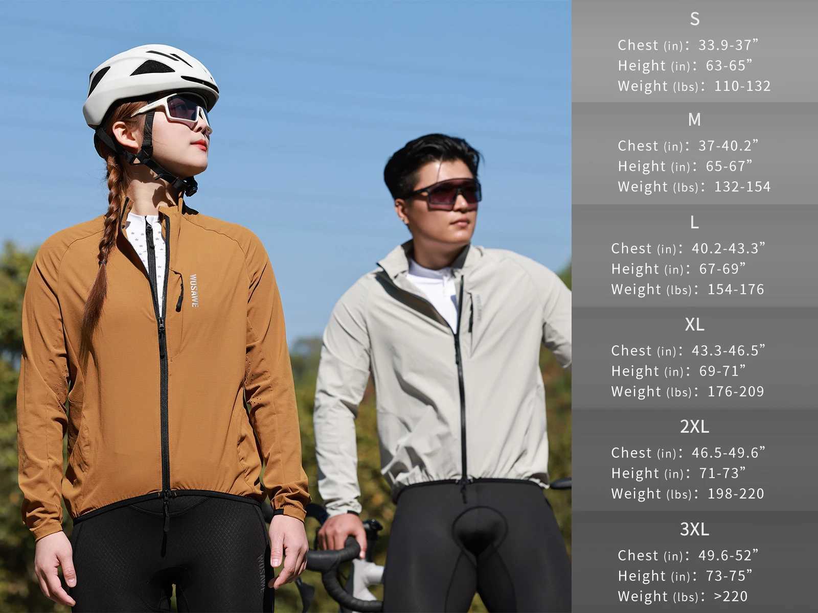 WOSAWE Summer Bike Jacket Waterrepellent Cycling Jacket Outdoor Hiking Fishing Sportswear Sun Protection Long Jersey YKK Zip J251008