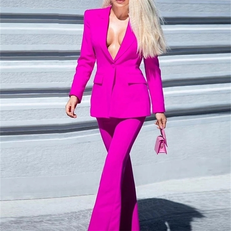 Sportswear two-piece office suit womens yellow purple business button glitter pants sweatshirtcasual pants 241114CJ