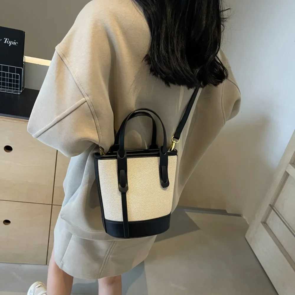 2025 Fi Versatile PU Canvas 1 Shoder and Crossbody Bags Simple Casual Sense of Luxury Handbags for Wen D251008