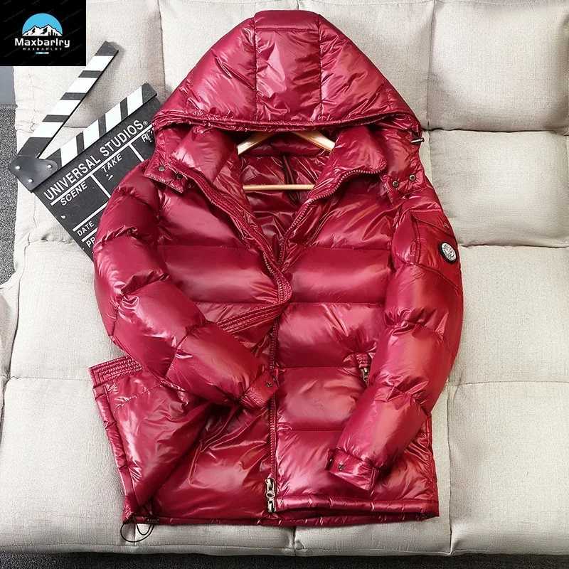 2025 Winter New Men Puffer Jacket Fashion Thick Men Women Duck Down Jacket Outdoor Warm Casual Coat Solid Color Hooded Overcoats W251008