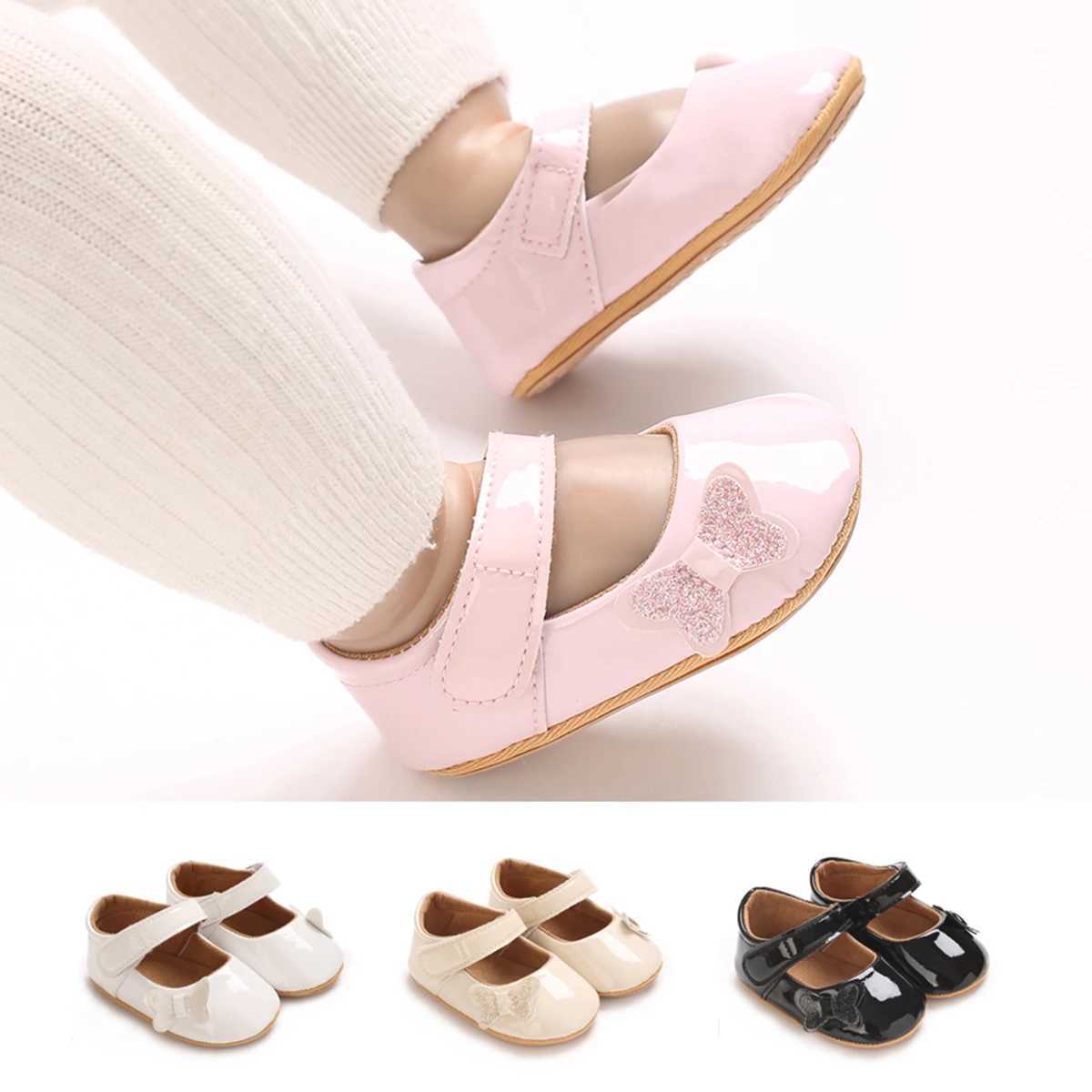 012 Months Baby Shoes PU Leather Shallow Mouth Single Shoe Bow Baby Walking Shoes Princess Shoes Baby Shoes C251008
