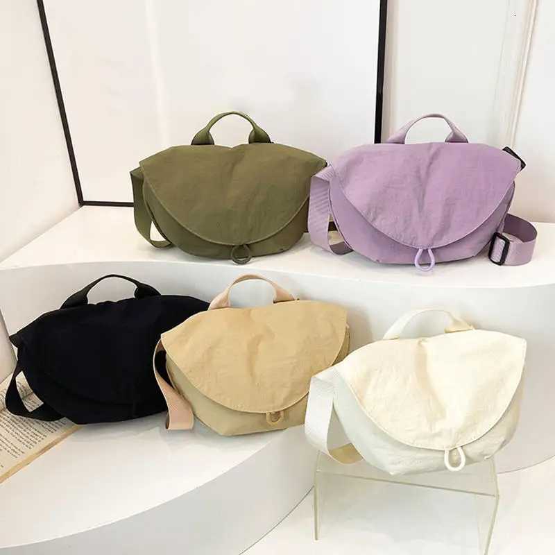 Bags Womens Fashion Dumpling Bags Commuting Solid Color Crossbody Bags Versatile Nylon Tote Student School Girls HandbagT251007