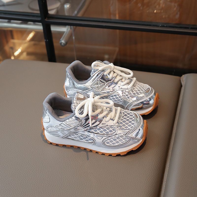 Boys Sports Shoes 2025 New Summer Single Mesh Girls Forrest Gump Shoes Soft Sole NonSlip Childrens Casual Shoes Training Shoes