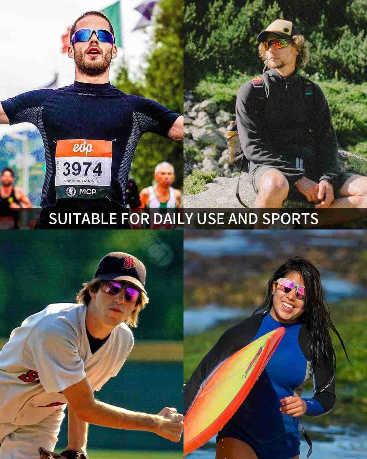 Polarized Sunglasses for Men Women Running Sunglasses Sports Cycling Driving Fishing Baseball TAC UV400 TR90 W251008