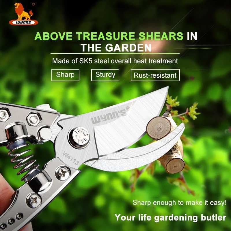 WYNNS SK5 Steel Garden Pruning Shears 7 8 9 Hand Pruners Garden Clippers Hand Tools for Gardening Fruit Flower Tree Scissors J251121
