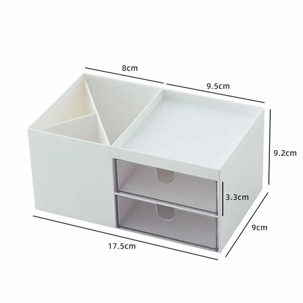 Ins Desktop Pen Holder Storage Box Multifunctional Stationery Organizer Box Transparent Drawer Jewelry Cosmetic Storage Box Girl C251008