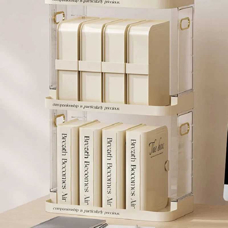 Book Shape Desktop Storage Box Dustproof Data Cable Charger Organizer Box Multi Grid Stationery Storage For Office Home Sorting C251008