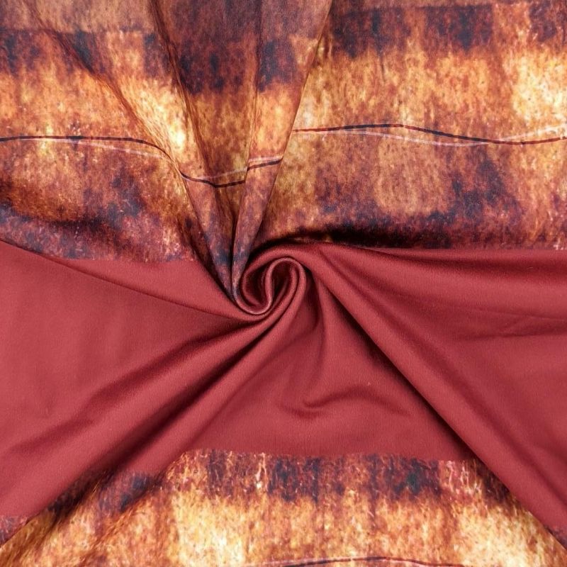 Women's Ethnic Style Flame Print Milk Silk Maxi Skirt Red Layered Ruffle Hem Vacation Skirt with Multi-color Pattern-CF56061