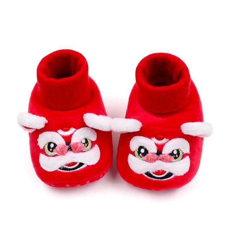 New Year Tiger Head Baby Girls Boys Shoes Tradition CHInese Clothing Soft Sole Comfortable Neonatal Prewalker Indoor Shoes C251008