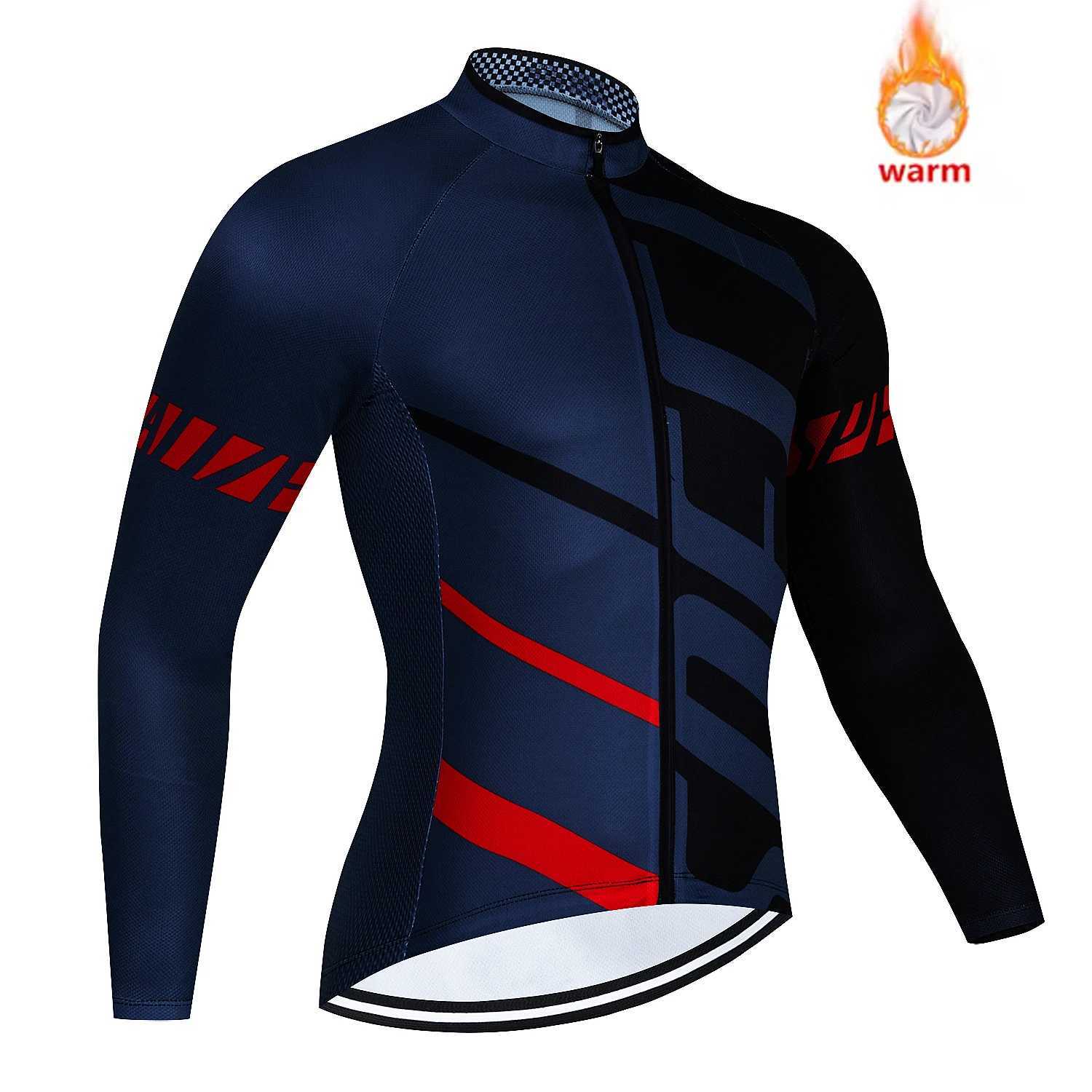 WinterCycling Jacket Mens Long Sleeve Bike Thermal Fleece Clothing Chaqueta De Ciclismo Hombre Road Bike Motorcyclist Clothing J251008