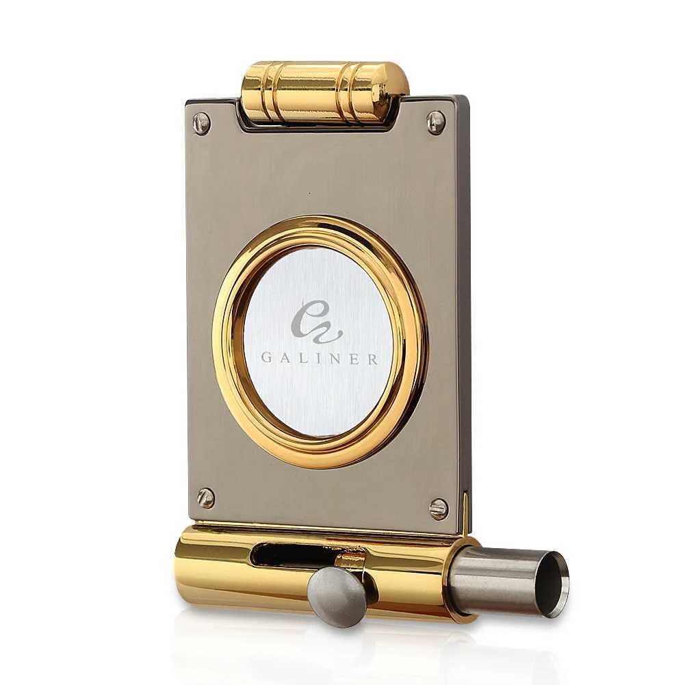 GNER Cigar Cutter Guillotine With Cigar Punch Hole Drill Opener Stainless Steel Tabacco Cutting Cigar Accessories Tool Y251008