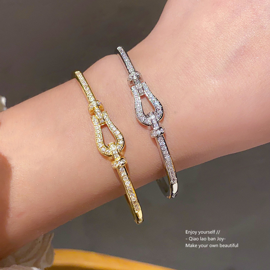 Chic Silver - Toned Bangle With Sparkling Crystal Detail Delicate Daily & Luxurious Jewelry Gift For Her Elegant And Sophisticated Accessory