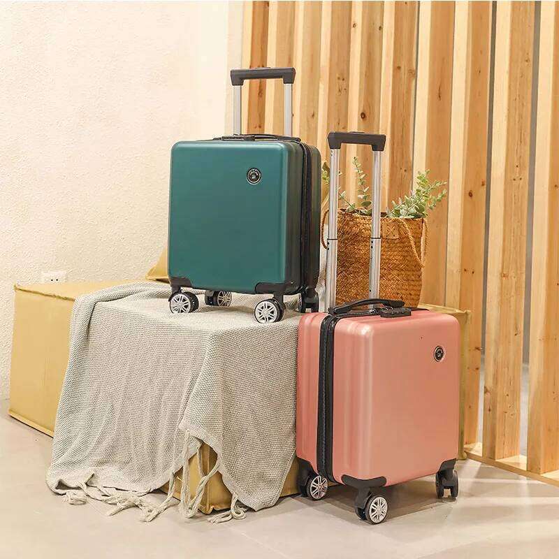 New Youth 14/16 inch Fashion Version Boarding Suitcase Female Board the Plane Multi-size Small Lightweight Rod Box Male 123