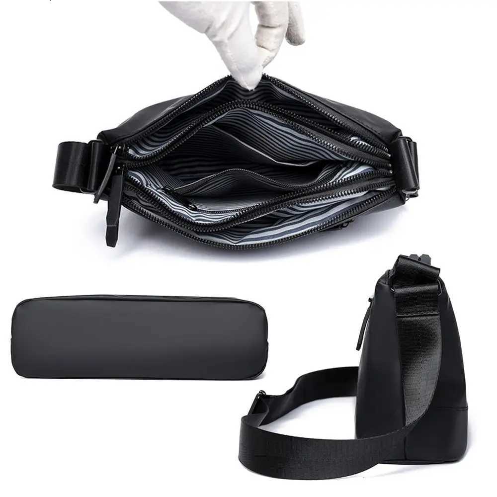 Trend Lightweight Mens Messenger Bag Waterproof Large Capacity Shoulder Bag Daily Sports Phone Bag TravelT251007