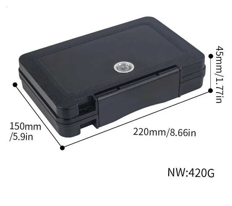2024 New Design Cigar Humidor With Hygrometer And Humidifier ABS Travel Cigar Box Case Storage For 5 Cigars Smoking Accessories Y251008