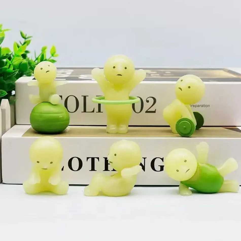 Smiski Series Noctilucent Green Doll Mystery Blind Box Action Figures Model Desktop Decoration Toy For Surprise Gift Z251008