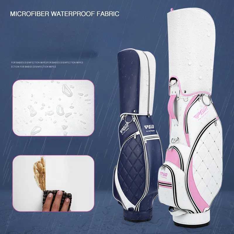 PGM Women Golf Bag Portable Thickened Waterproof Cloth Ball Bag GOLF Wear Resistant High Quality Light TPU Golf Clubs Bag QB103 J251008