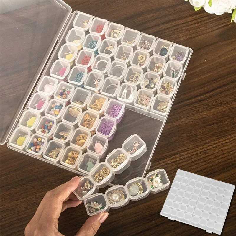 Diamond Art Painting Bead Storage 56 Grids Diamond Art Accessories Boxes Plastic Organizer Bead Organizer C251008