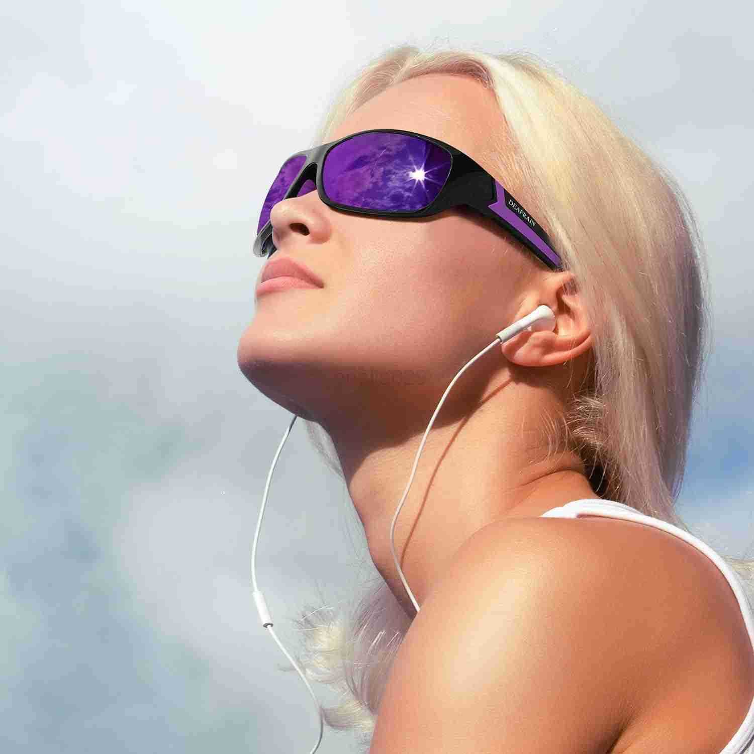 Polarized Sports Sunglasses for Men Women Driving Fishing Cycling Running UV Protection W251008