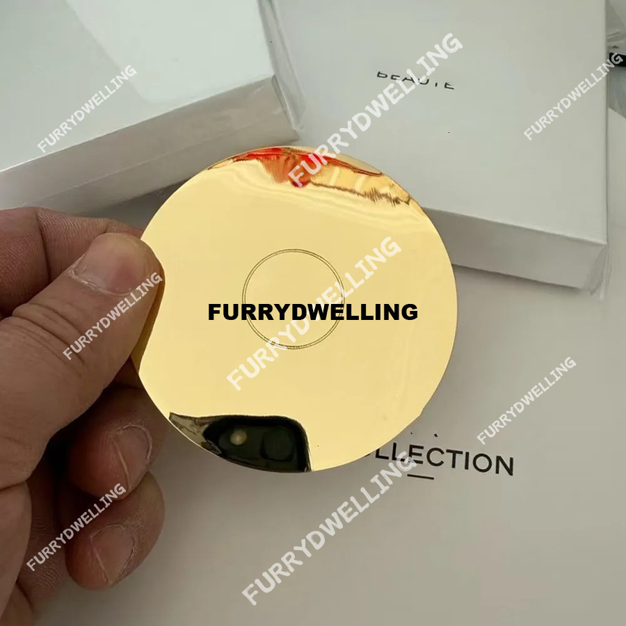 Designer Folding Double Side 2C Metal Portable Hd Make-Up Dwe74 Makeup Mirror With Gift Box For VIP Client