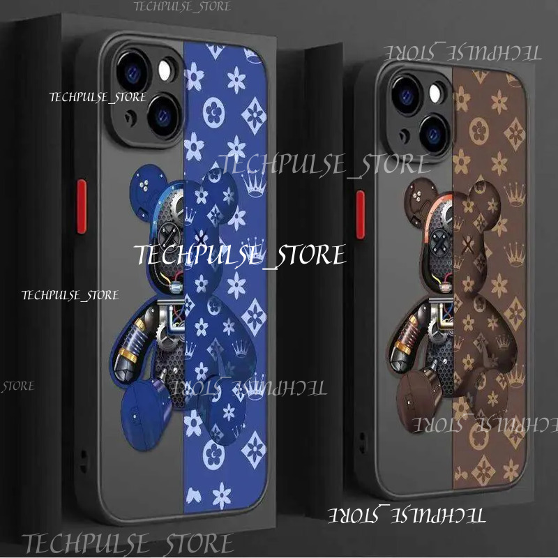 Fashionable Robot Bear Brand Phone Case tech73 For Iphone 15 11 13 14 Pro Max 16 Plus 12 Mini 7 8 XR XS 15Pro MAX 16E Cover Cases Cell Phone Cases