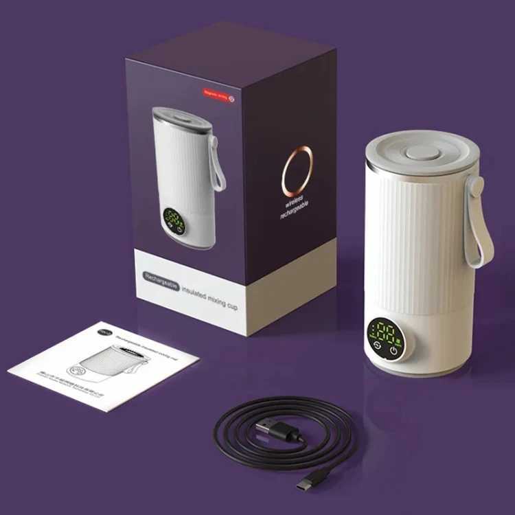 Wireless Milk Warmer Heating Mixing Cup For Coffee Cereal 3000mAh Bottle C251008