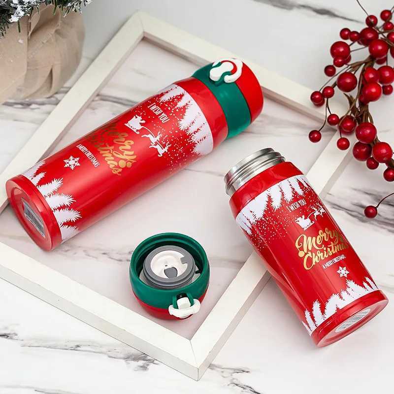 350ml450ml Christmas Thermos Cup Vacuum Flask 304 Stainless Steel Water Bottle Portable Insulated Thermal Mug Christmas Gift C251008