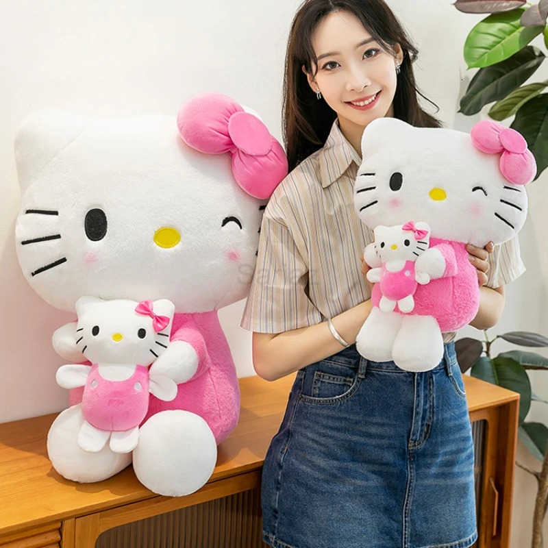 Sanrio 70cm Cartoon Hello Kitty Plush Toy Kawaii Big Size KT Cat Plushies Soft Stuffed Doll Cute Girl Sleeping Pillow Kids Gift H251122