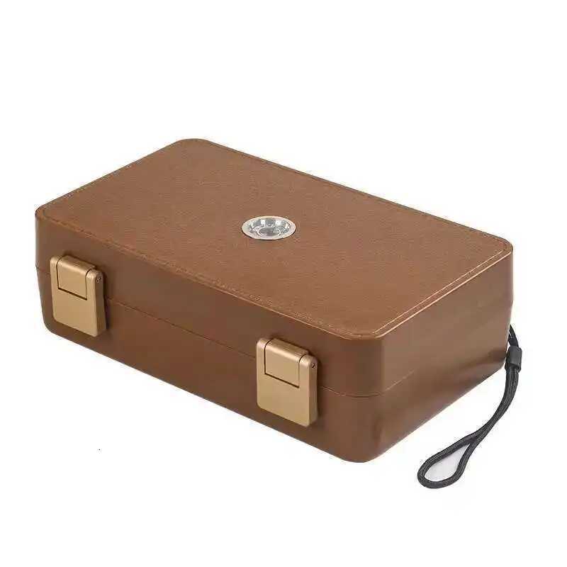 Travel Cigar Humidor With Hygrometer Humidifier Double Layer Design Box For Cigar Accessories Cutter Lighter Hold 810 Cigars Y251008