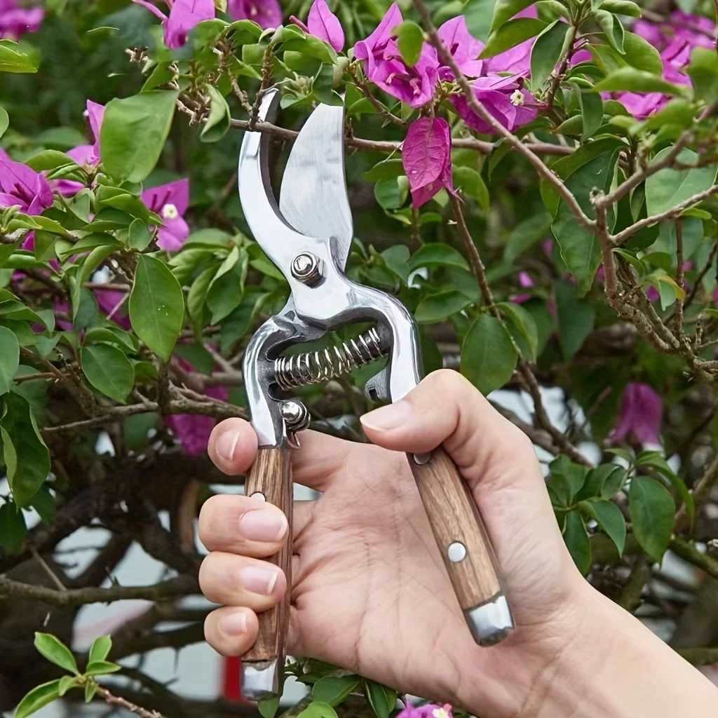1pc Wooden Handle Pruning Shears Fruit Branch Scissors Elbow Shears Garden Shears Fruit Picking Shears 807inch205cm J251121