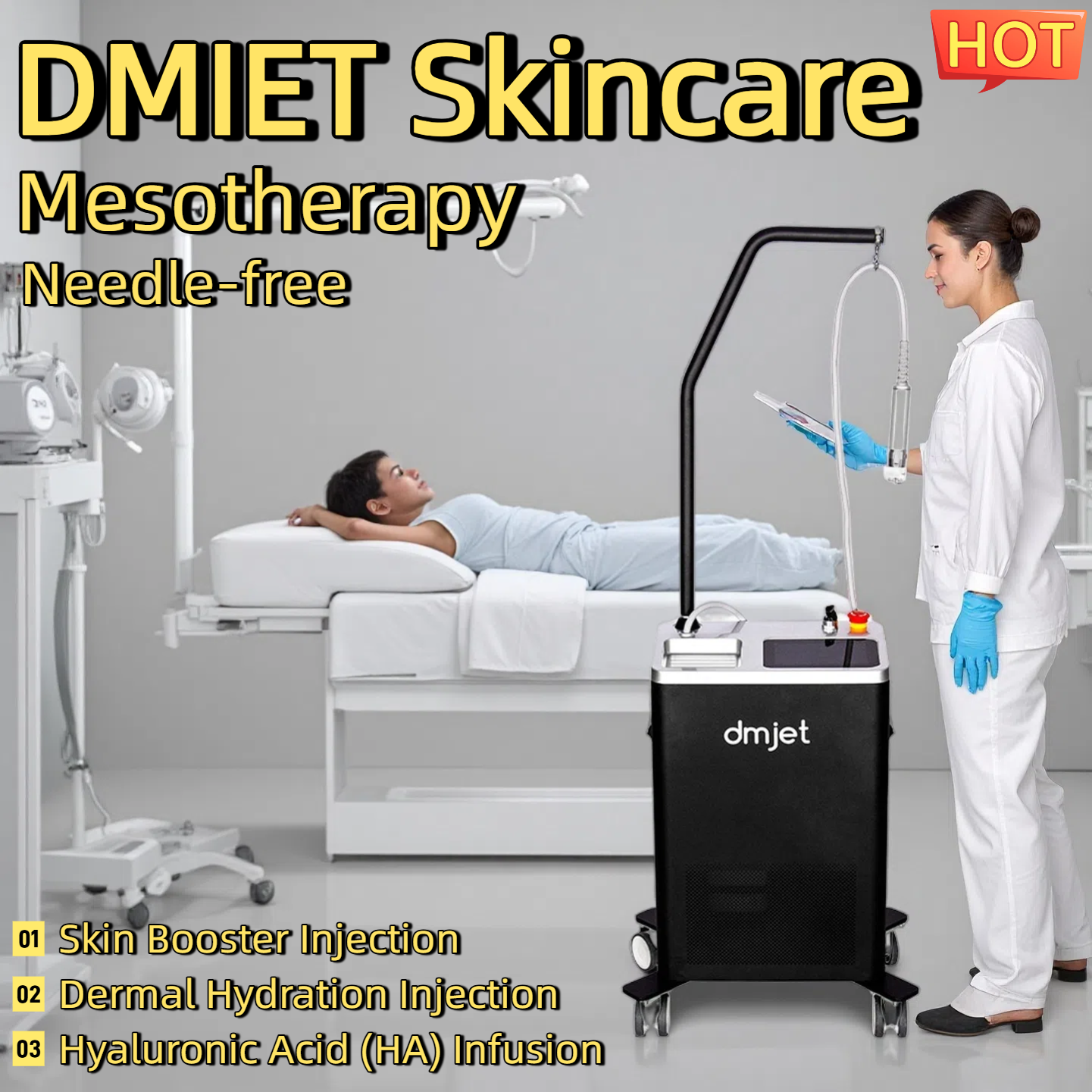 DMjet Jet Peel Hydration Dermal Hydration Injection Skin Booster Injection HydraFacial Mesotherapy Skin Nutrient Infusion Needle-Free Hydrafacial Mach