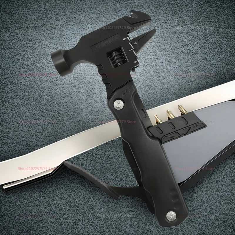 Multitool with Claw Hammer Stainless Steel Outdoor Survival Camping Hunting Hiking Tool Kit with Nylon Sheath J251121