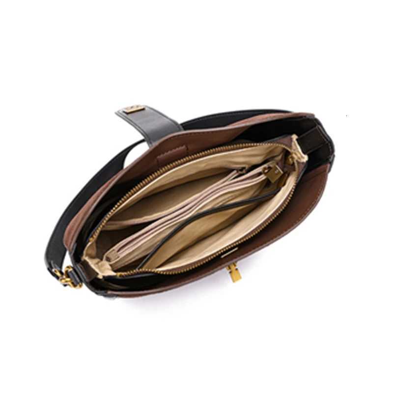 Hifashion Chic Suede Genuine Leather Saddle Small Shoulder Crossbody Bags For Women 2025 Luxury Designer Quilted Ladies HandbagsT251007