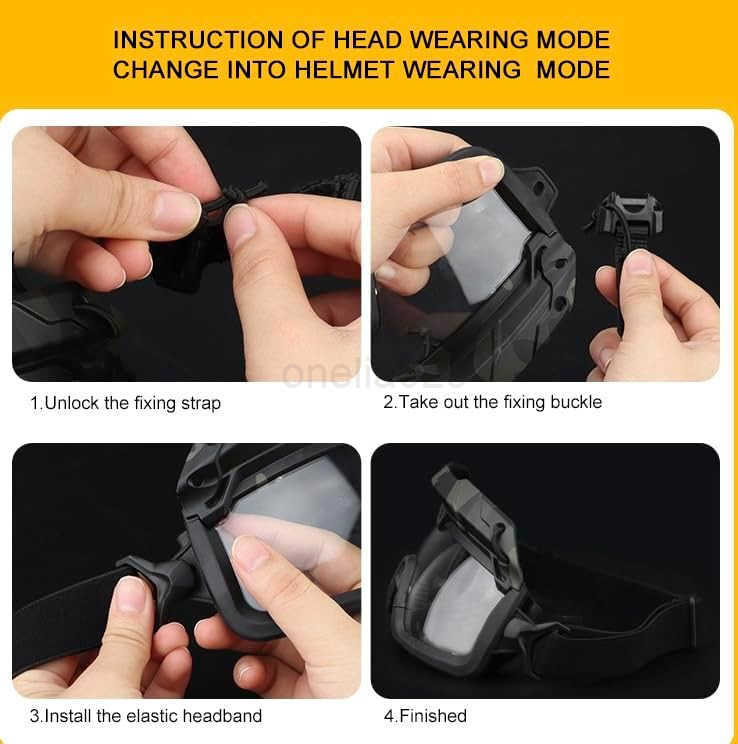 Anti Fog Safety Protection 2 Modes Goggles Glasses for Airsoft Hiking Paintball Hunting W251008