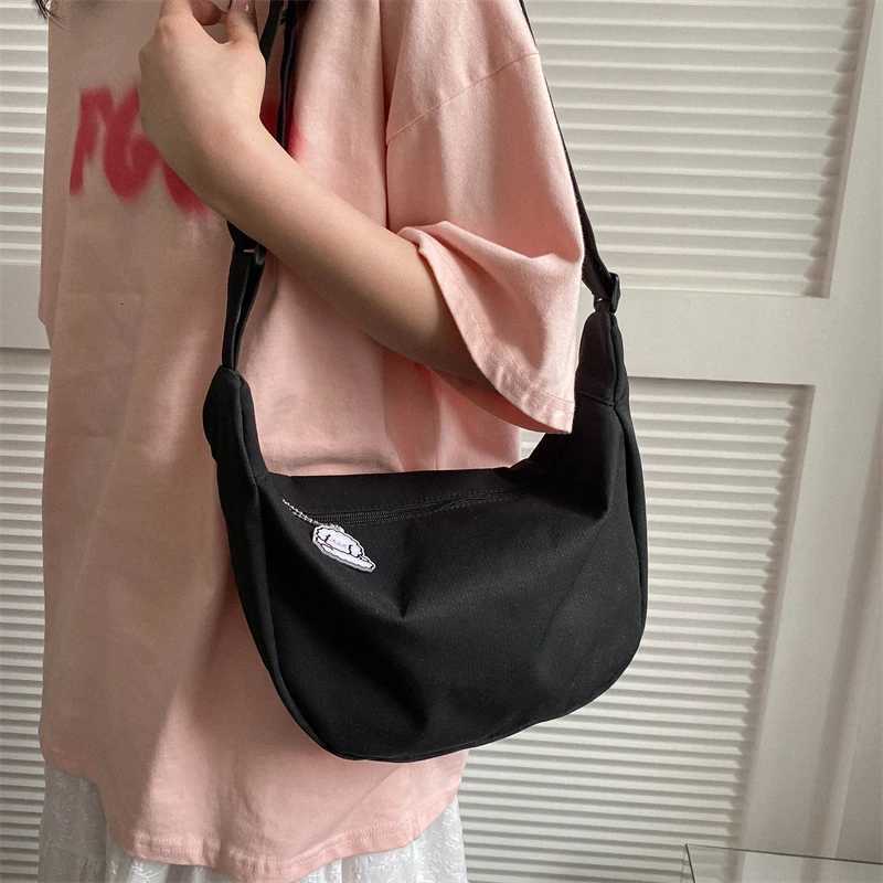 Japanese Harajuku Cute Canvas Casual teenage school bag Aesthetic Sweet messenger bag Large Capacity new y2k Women Shoulder BagT251007