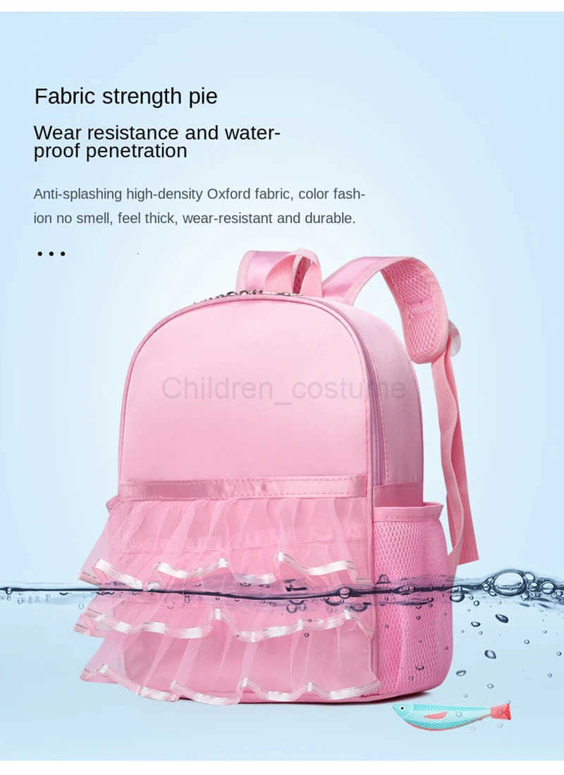 Disney Tangled Rapunzel Princess Children Kawaii Bag for Girl Kids Pink Dancing Backpacks Girls Ballet Dance Bags Baby School Backpack H251008