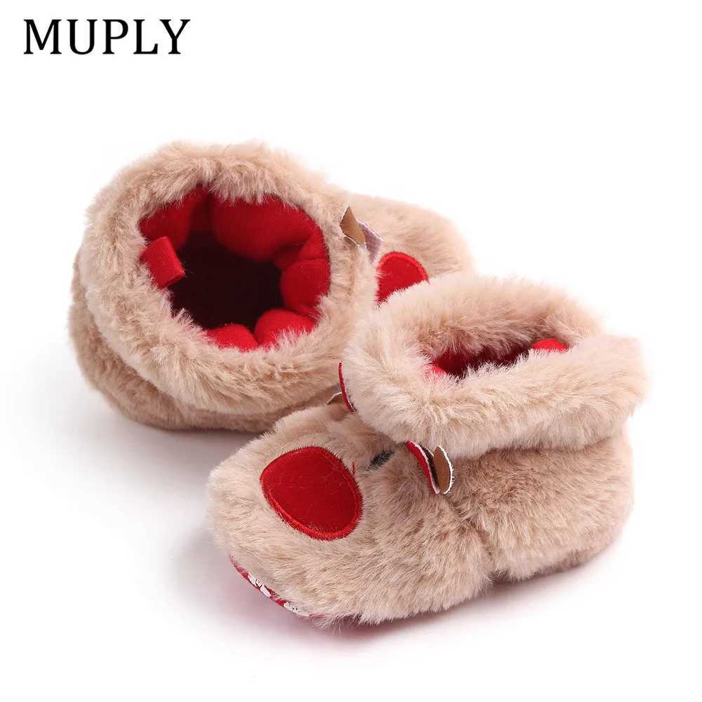 Winter Baby Girls Boys Keep Warm Shoes Muply Christmas Elk First Walkers Antislip Newborn Toddler Infant Girl Footwear Shoes C251008