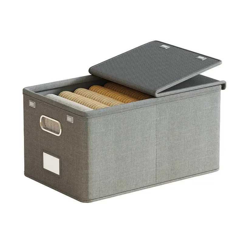 Fold Cation Storage Box Large Capacity Flip Lid Organiser Home Supplies Clothing Underwear Sock Toy Storage Organizer Cosmetics C251008