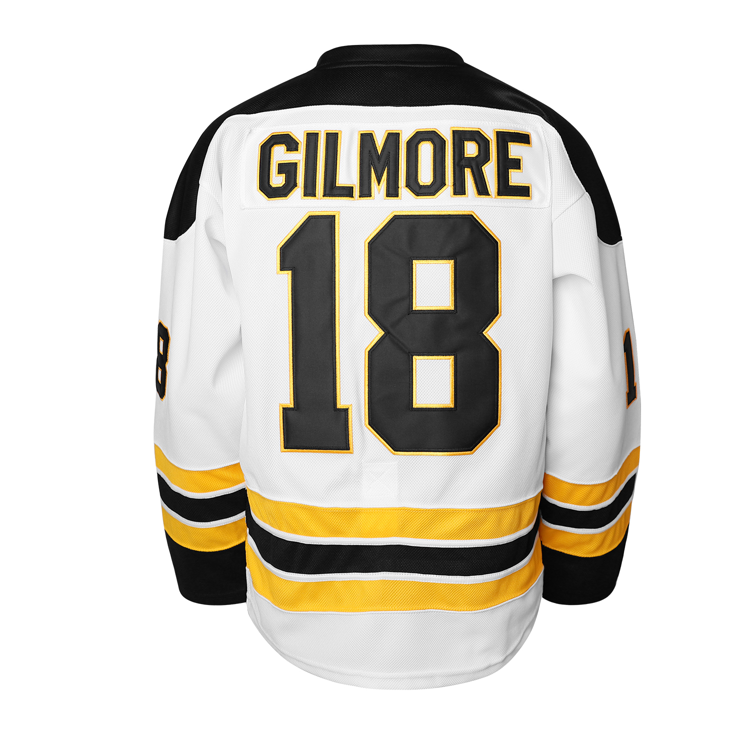 In stock 18 Happy Gilmore Hockey Jersey Adam Sandler 1996 Movie Jersey Gift Fast Shipping Embroidered Letter Number