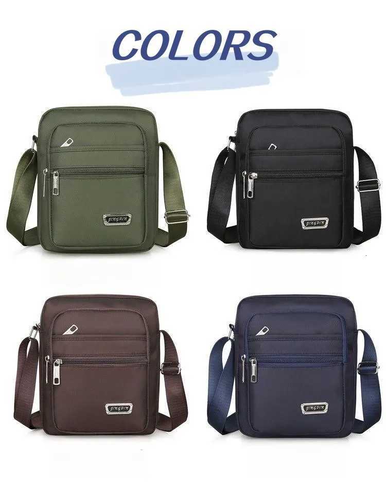 Waterproof Men Crossbody Bags Male Nylon Shoulder Bags Boy Messenger Bag Man Handbags For Travel Casual Large Satchel Grey BagsT251007
