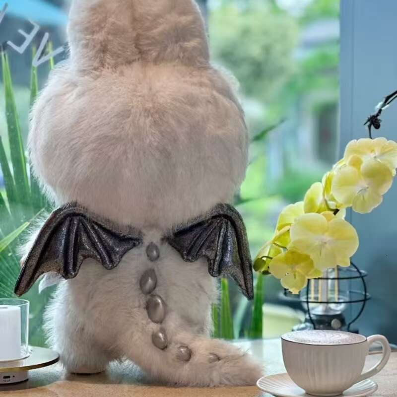 Genuine ZIMOMO Angel In Clouds I Found You The Monsters 58Cm Vinyl Face Sier Shaded Eye Labubu Doll Collection Decoration