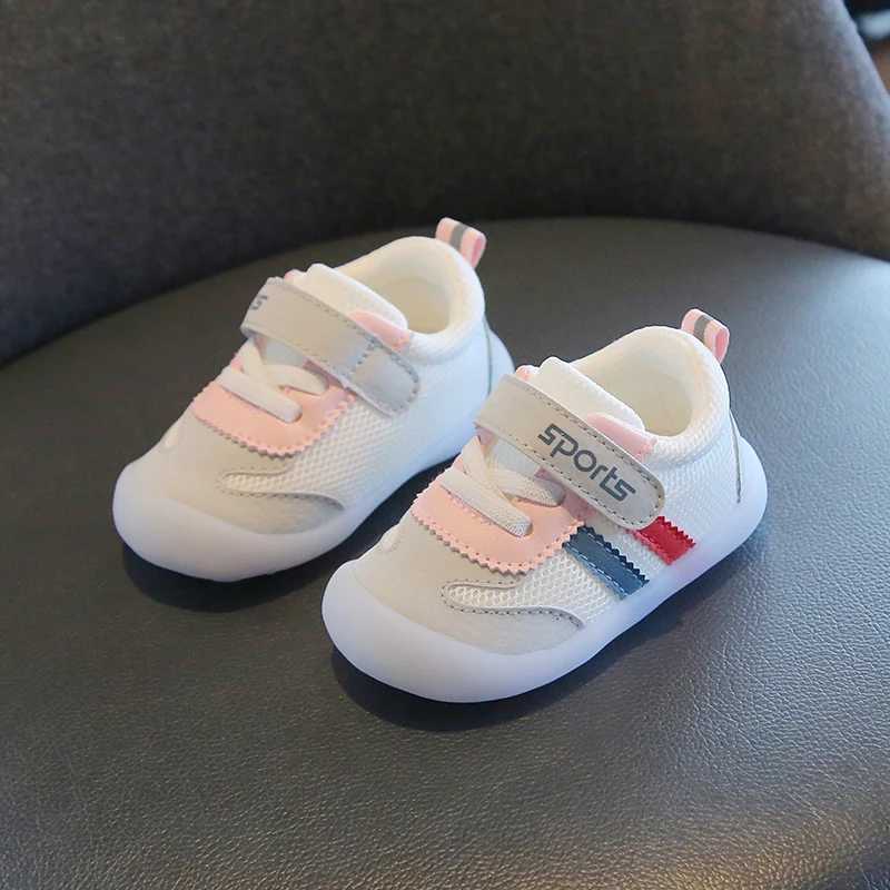 Boys Girls Breathable Double Layer Mesh Comfortable Rubber Soft Sole Baby Walking Shoes C251008