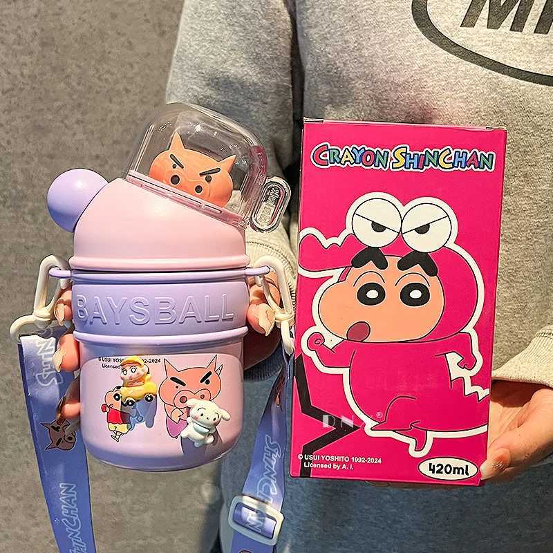 Anime Crayon ShinChan Thermos Cup New 316 Stainless Steel Water Cup Cartoon Action Kamen Series Water Cup Anime Peripheral Gift C251008