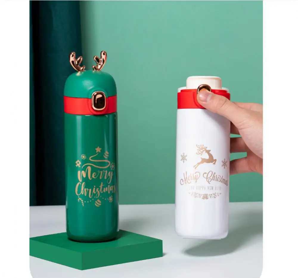 Vacuum Cup Christmas Gift Portable Thermal Tumbler Thermos Children Cute Girl Water Bottle Cartoon Insulated Cup C251008