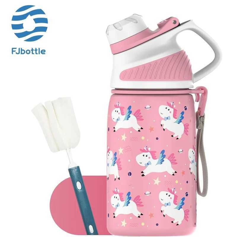 FEIJIAN Kids Stainless Steel Thermos Mug Cartoon LeakProof Vacuum Flask Children Thermal Water Bottle Thermocup C251008