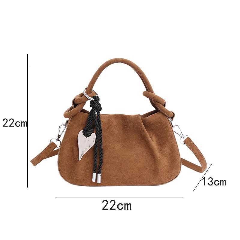 Designer Wen Suede Crossbody Bag Fall Casual Versatile Handbag Lightweight Soft Matte Leather Shoder Purse Short Handle Handbag Y251120