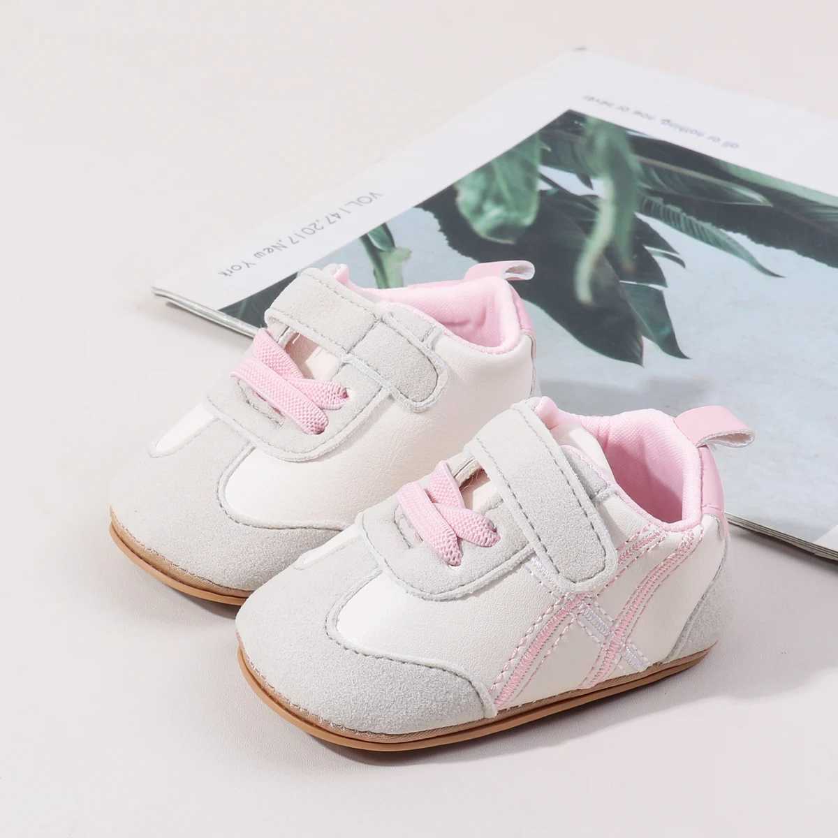 2025 New Spring Autumn Baby Girls and Boys Casual Sneakers TPR Sole Anti Slip Fashion Design PU Patchwork Infant Walking Shoes C251008