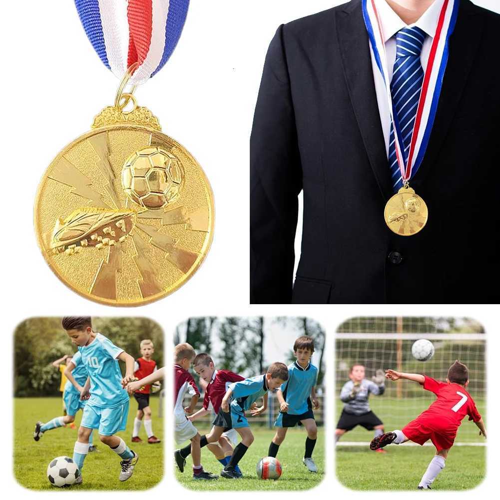 Soccer Medals Zinc Alloy Football Medals 2 Inch Sports Medals with Neck Ribbon for Sports Cpetitions Celebration Y251008