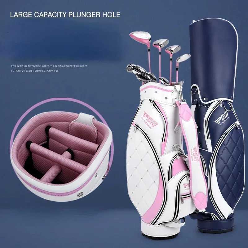 PGM Women Golf Bag High Quality Light TPU Golf Clubs Bag 2 Colors In Choice Waterproof Cloth Ball Bag GOLF Wear Resistant QB103 J251008
