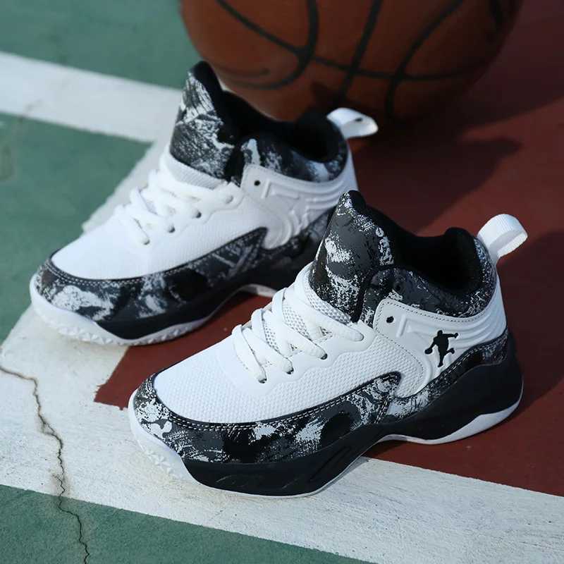 2025 Basketball Shoes for Kids Sneakers New Boys Brand Thick Sole Nonslip Children Sports Shoes Child Boy Basket Trainer Shoes C251008